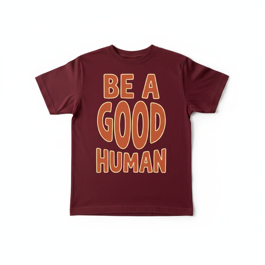 Playera Be a Good Human para Niños
